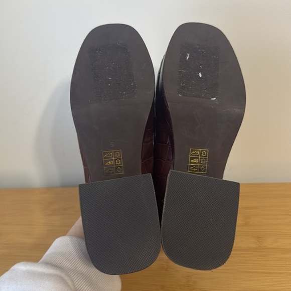 Jeffrey Campbell Womens Student-2 Brown Leather Loafer Heels size 5 - Picture 5 of 7